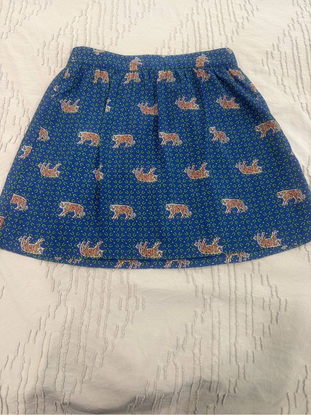 J. Crew Blue Bengal Print Circle Skirt - Picture 2 of 12